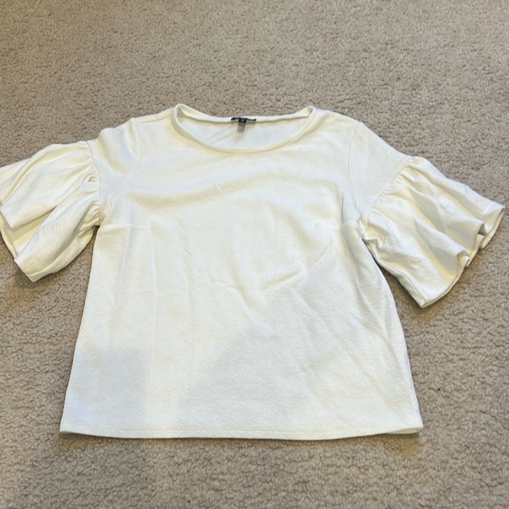 Express  off white blouse with bell sleeves size xs